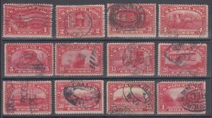 US Sc Q1-Q12 used 1913 Parcel Post cplt.