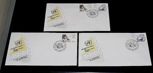 U.N.1986, NEW YORK #473-474, PHILATELY ISSUES SINGLES ON FDCs, NICE!! LQQK!!