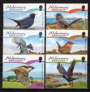 ZAYIX Alderney 297-302 MNH Birds Wildlife Blackbirds Wrens Warblers 101623SM49M