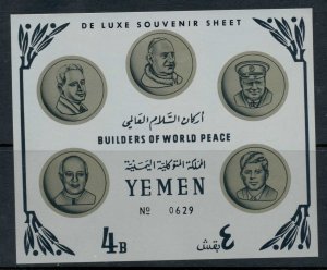 Yemen Kingdom 1966 Mi#MS29B Famous Personalities of the 20th Century MS MUH