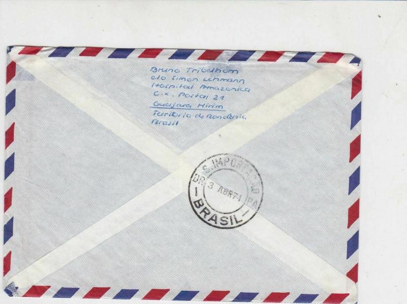 Brasil 1971 Airmail Centenary of Opera O Guarani Multi Stamps Cover Ref 29052