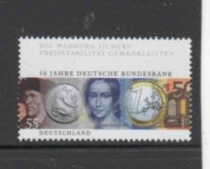 GERMANY #2452 2007 GERMAN FEDERAL BANK 50TH ANNIV. MINT VF NH O.G