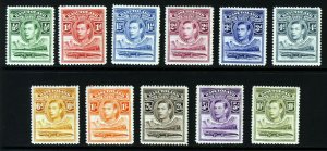 BASUTOLAND King George VI 1938 Full Crocodile & Mountains Set SG 18 - SG 28 MINT