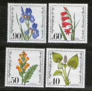 Germany - Berlin 1981 Flowers Plant Sc NB182-85 MNH # 2235