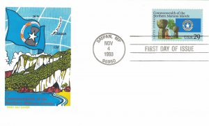 1993 FDC, #2804, 29c Northern Mariana Islands, House of Farnam w/insert