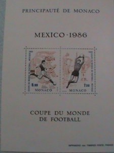 MONACO STAMP: 1986-SC#1532-WORLD CUP SOCCER CHAMPIONSHIP -MINT NOT HING S/S