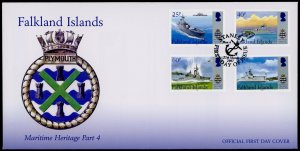 Falkland Islands 930-3 on FDC - Royal Navy Warships, Aircraft