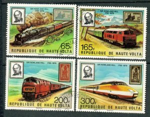 Burkina Faso (Upper Volta) #501 - 504 Trains used singles