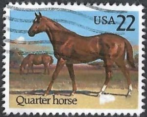 United States #2155 22¢ Quarter Horse (1985). Used.