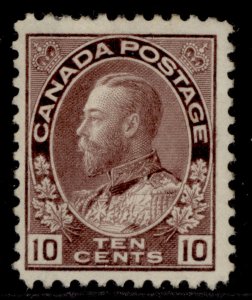 CANADA GV SG210, 10c brownish purple, M MINT. Cat £100.