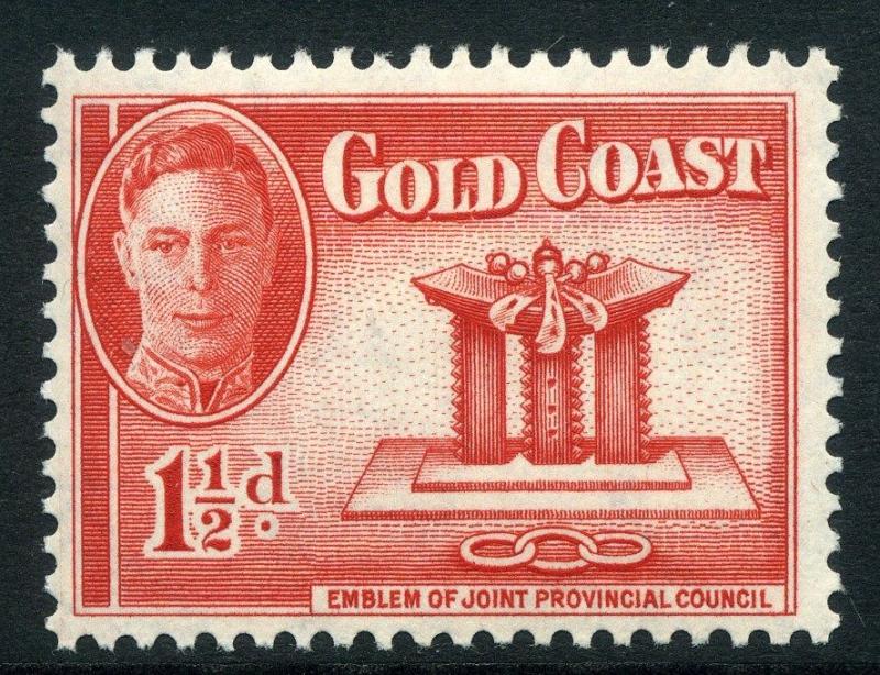 GOLD COAST;    1948 early GVI issue fine Mint hinged value  1.5d. .