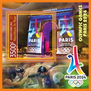 Stamps. Olympic games  2024 in Paris 2019 6 sheets perforated