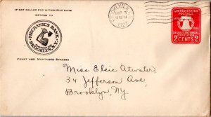 United States New York Brooklyn 1927 machine  2c Sesquicentennial Envelope  I...