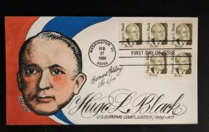 1986 Hugo L Black Supreme Court Goldberg Signed Hand Painted First Day Cover