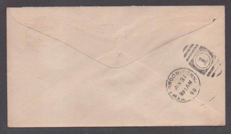 **US 19th Century P/S Cover, F-2 Machine Cancel, Memphis, TN 1/28/1899