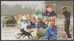 FIJI - 2000 PRINCE WILLIAM 18th BIRTHDAY - MIN. SHEET MINT NH