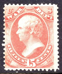 [aa] US #O90~1873 CBN Co. 15c War Department Official ~ Mint-OG..Free  Shipping