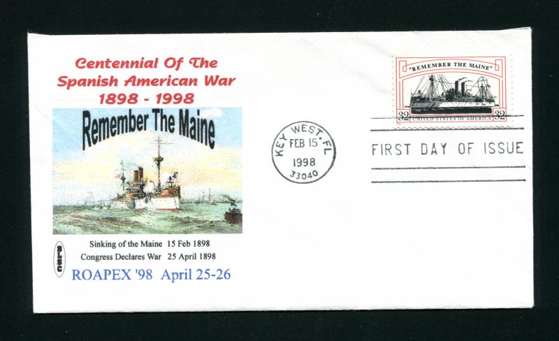 Sc. 3192 Remember the Maine FDC - ROAPEX