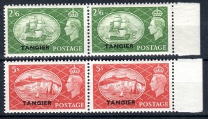 Morocco Agencies - Tangier 1951 2s 6d and 5s GB opt values MNH horzontal pairs