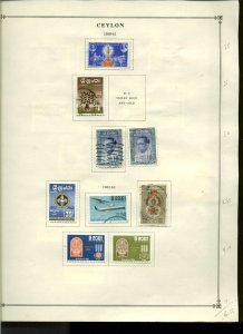 Collection, Ceylon Part B Scott Pages, 1959/1996, Cat $143, Mint & Used