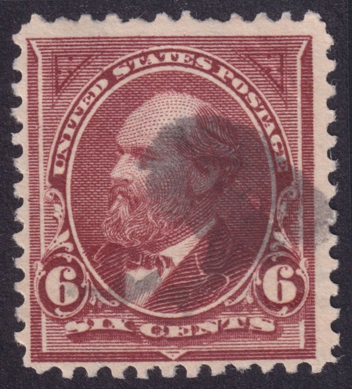 US 271 6c dull brown GARFIELD USED VERY FINE 2ND BUREAU ISSUE DLW191 PF12 SINGLE