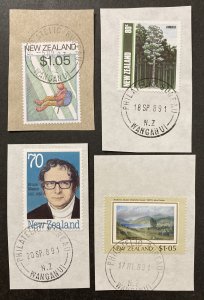 New Zealand 1987-89 #865,916,948,956, Various Designs, Used.