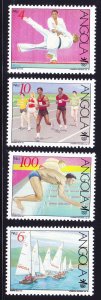 ANGOLA Sc# 808 - 811 MNH FVF Set-4 Olympics Judo Swimming Runing