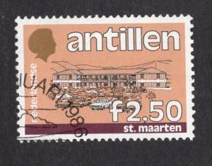 Netherlands Antilles  #546  1985  used  buildings 2.50  gld