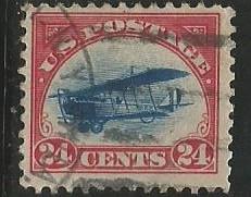 U.S. Scott #C3 Jenny Airmail Stamp - Used Single