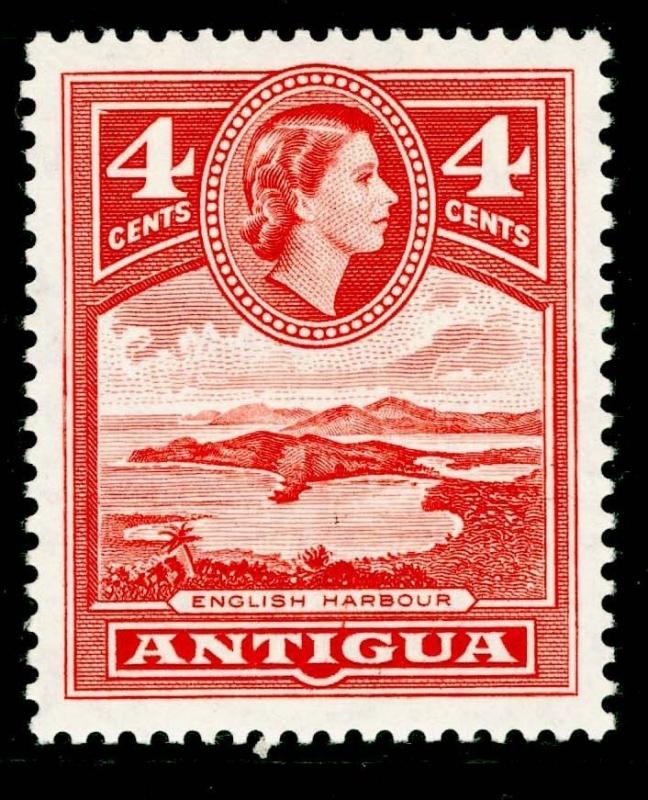 ANTIGUA SG124, 4c scarlet, LH MINT.