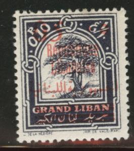 LEBANON Scott 107 MH* 1928 surcharged Cedar of Lebanon