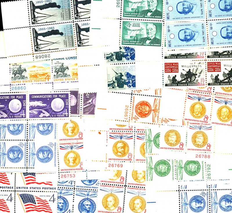 U.S. #20 PL# SET MNH