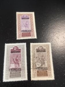 French Sudan sc 21,22,24 MH+U