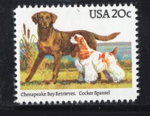 2099 * CHESAPEAKE BAY RETRIEVER , COCKER SPANIEL *  U.S. Postage Stamp MNH