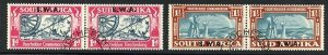 South West Africa SG109/10 1938 Voortekker Pairs Superb used Cat 58 pounds