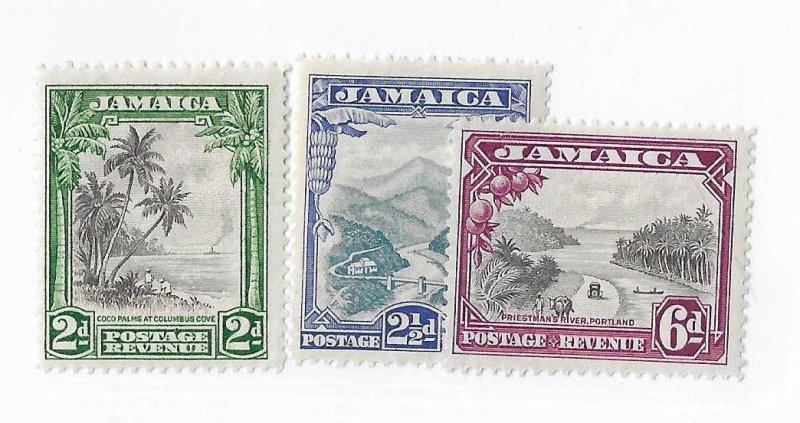 Jamaica  Sc #106-108 set of 3 LH VF