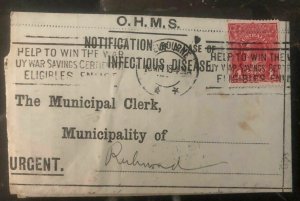 1918 Melbourne Australia OHMS Infectious Disease Notification Letter cover