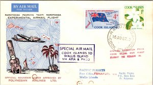 1967 RAROTONGA Cook Islands Special Air mail First Flight Cover to Western Samoa