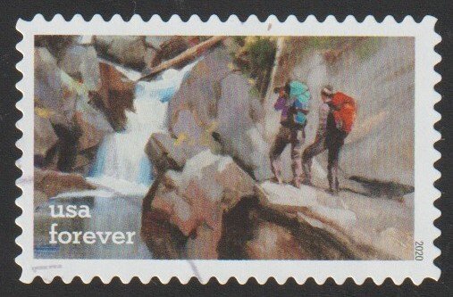 SC# 5477 - (55c) - Enjoy the Great Outdoors Hiking - Used Single Off Paper