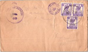 India 3a KGVI (3) 1942 F.P.O. No. 26 Bisitun, Persia to Maidstone, England.  ...