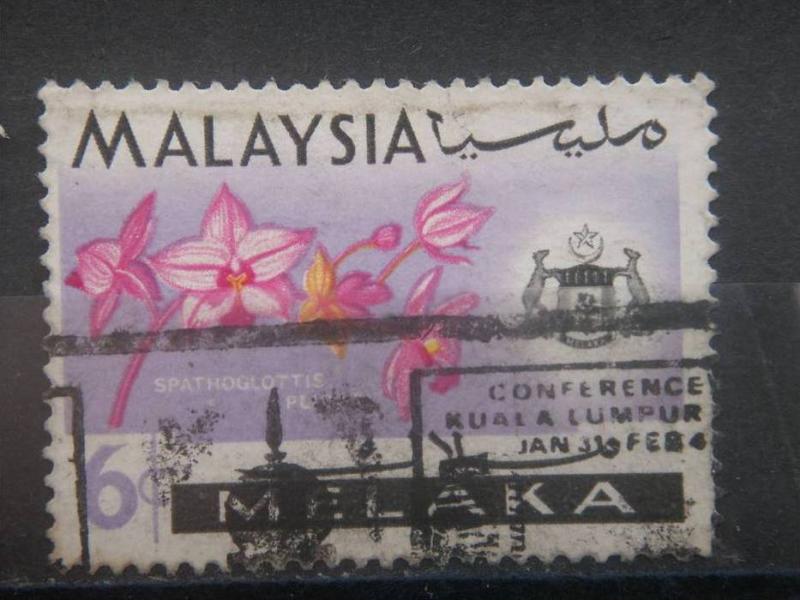 MALACCA, 1965, used 6c, Orchid Scott 70