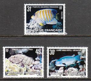 French Polynesia Fish 355-357 MNH  VF