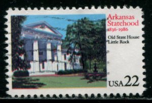 2167 US 22c Arkansas Statehood, used