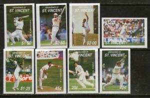 Grenadines of St. Vincent 1988 Famous Cricketers Sc 606-13 Imperforated Progr...