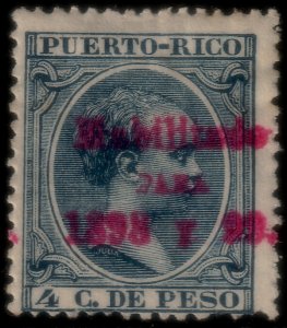 ✔️ US POSSESSIONS PUERTO RICO 1898 - ALFONSO XIII - SC. 163 MH $$