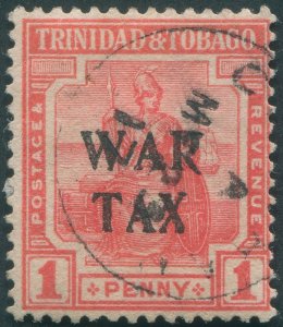 Trinidad & Tobago 1917 1d red War Tax SG178 used