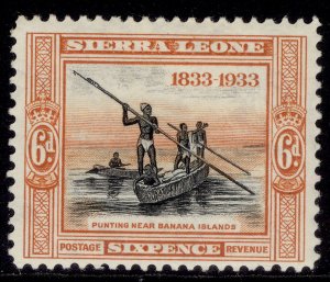 SIERRA LEONE GV SG175, 6d black & brown-orange, M MINT. Cat £18.