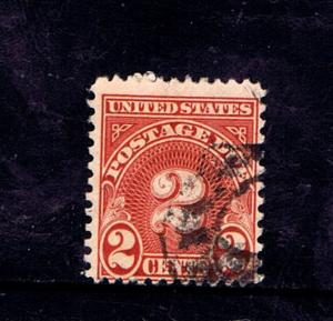 #J81   2  CENT   POSTAGE DUE    USED                             j