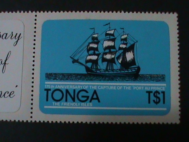 TONGA-SC#501-175TH ANNIV: CAPTURE OF PORTAU PRINCE-MNH-KEY STAMP/ WITH TAP