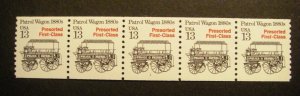 Scott 2258, 13 cent Patrol Wagon, PNC5 #1, MNH Transportation Beauty